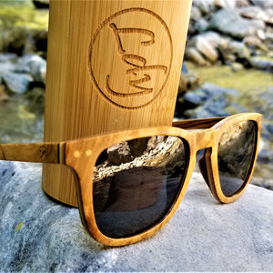 Handmade Olive Burl and Maple Sunglasses